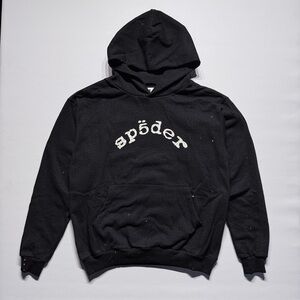 SP5DER rhinestone hoodie